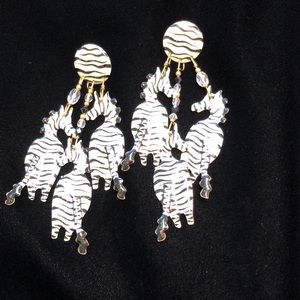 Zebra Earrings are still for sale!  Will not lower price! Like new! Thank you